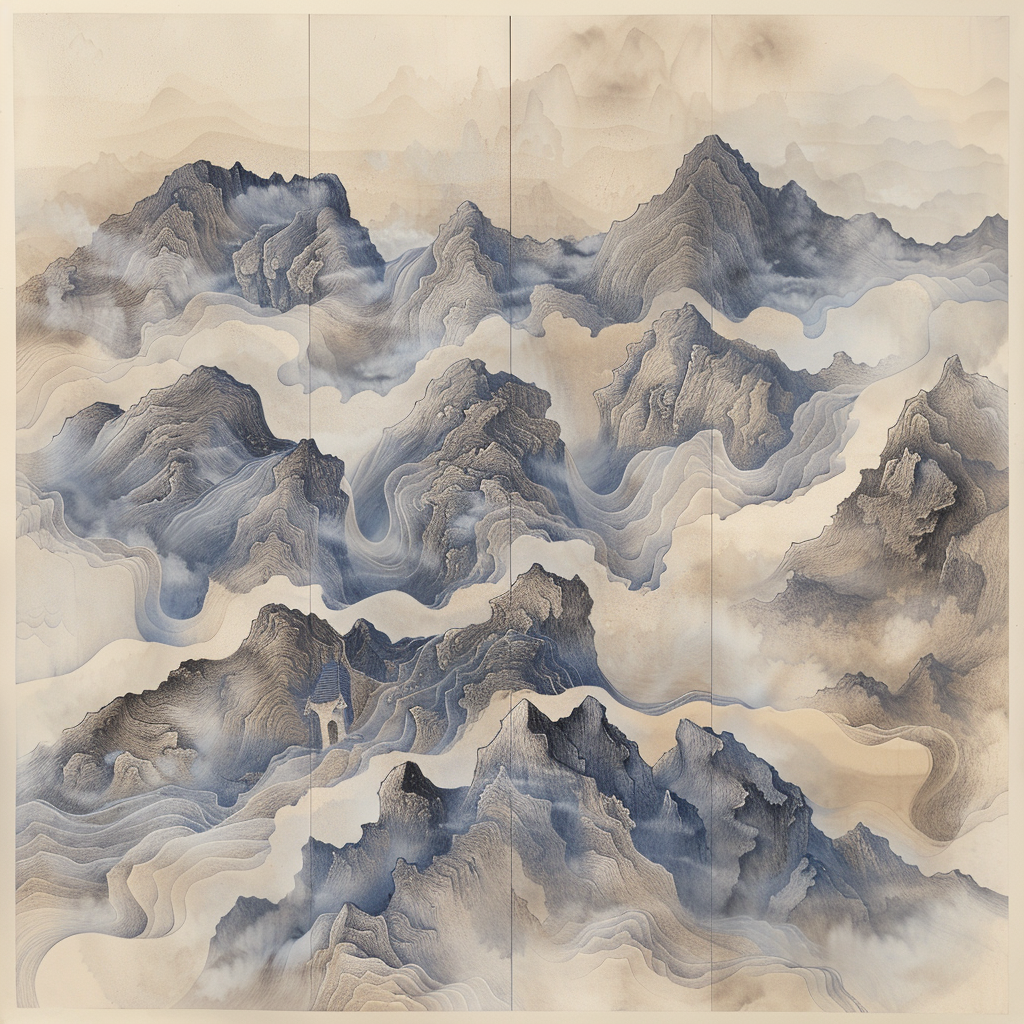 A fantasy mountain scene generated from a text prompt, representing the feeling of imagination becoming visible instantly.