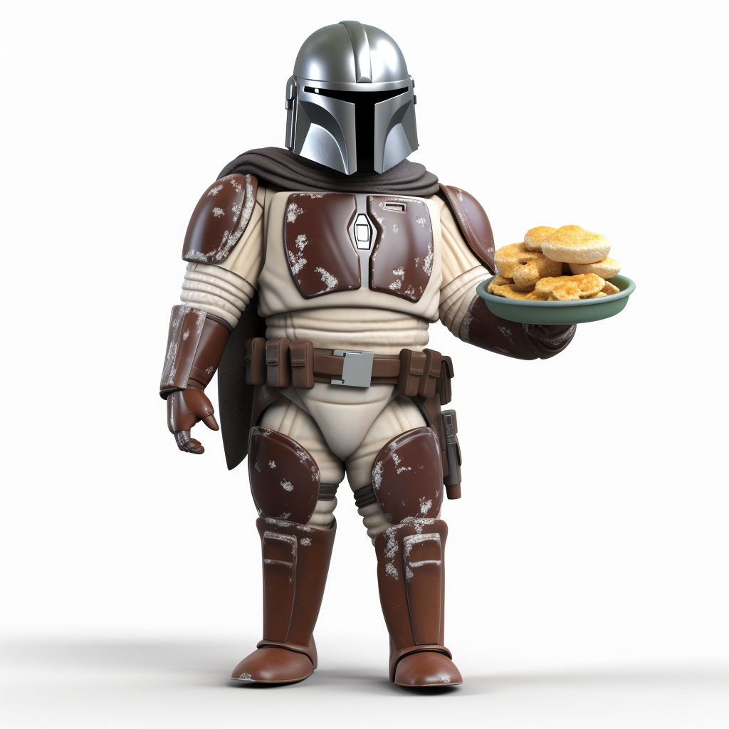 A stylized sci-fi character render that captures the kind of dramatic output kids find instantly exciting.